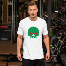 Load image into Gallery viewer, CROHM | T-shirt BIG GREEN SKULL RED EYES | Three colors
