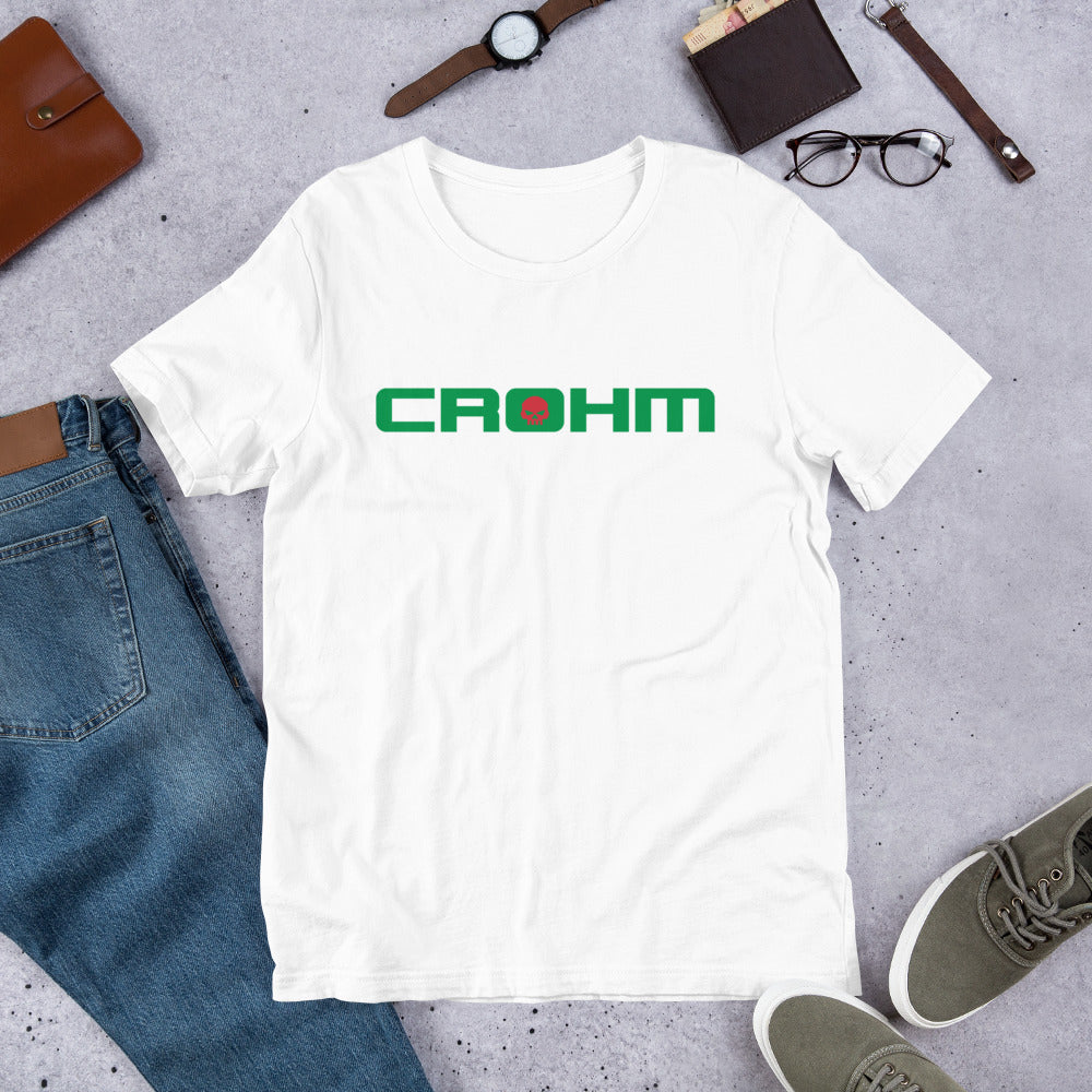 CROHM | T-shirt Logo Green Red skull | Two colors