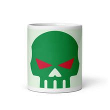 Load image into Gallery viewer, CROHM | Mug  Green skull Red eyes
