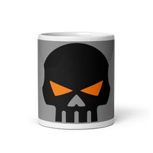 Load image into Gallery viewer, CROHM | Mug Black skull Orange eyes
