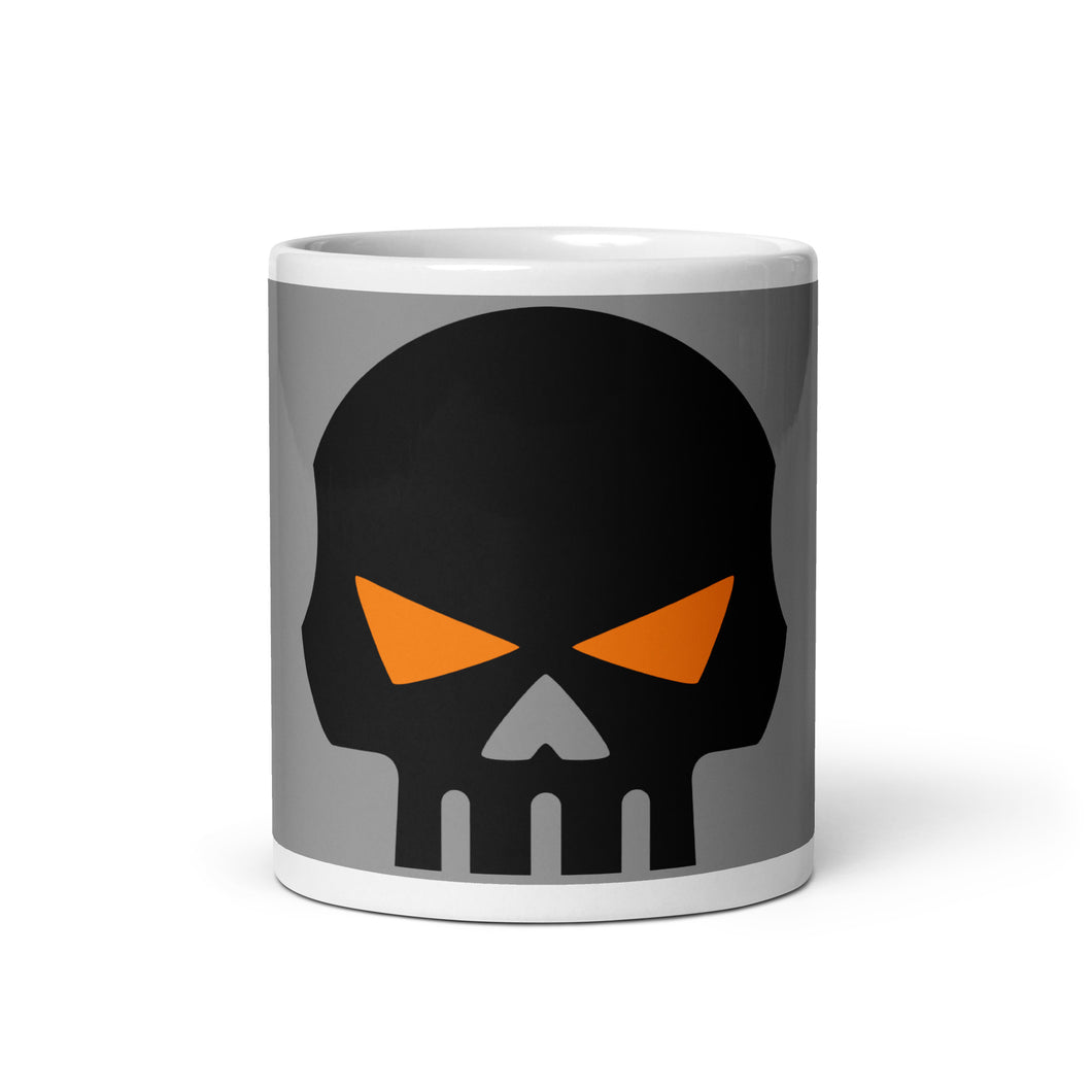 CROHM | Mug Black skull Orange eyes