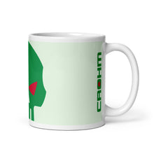 Load image into Gallery viewer, CROHM | Mug  Green skull Red eyes
