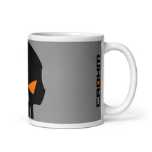 Load image into Gallery viewer, CROHM | Mug Black skull Orange eyes
