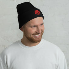 Load image into Gallery viewer, CROHM | Beanie Black Pure skull Red
