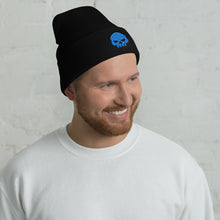 Load image into Gallery viewer, CROHM | Beanie Black Pure skull Blue
