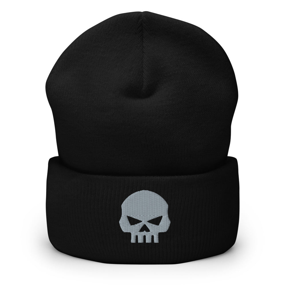 CROHM | Beanie Black Pure skull Silver