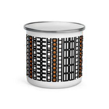 Load image into Gallery viewer, CROHM | Enamel mug Logo pattern Orange skull
