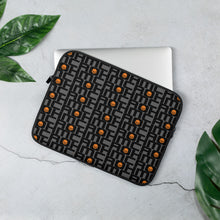 Load image into Gallery viewer, CROHM | Laptop Sleeve Logo pattern Orange skull
